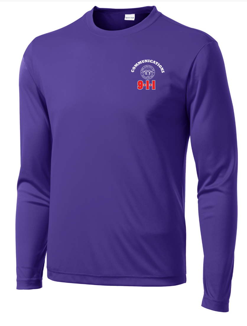 911 Screen Print Front & Back- Sport-Tek Long Sleeve Competitor Tee