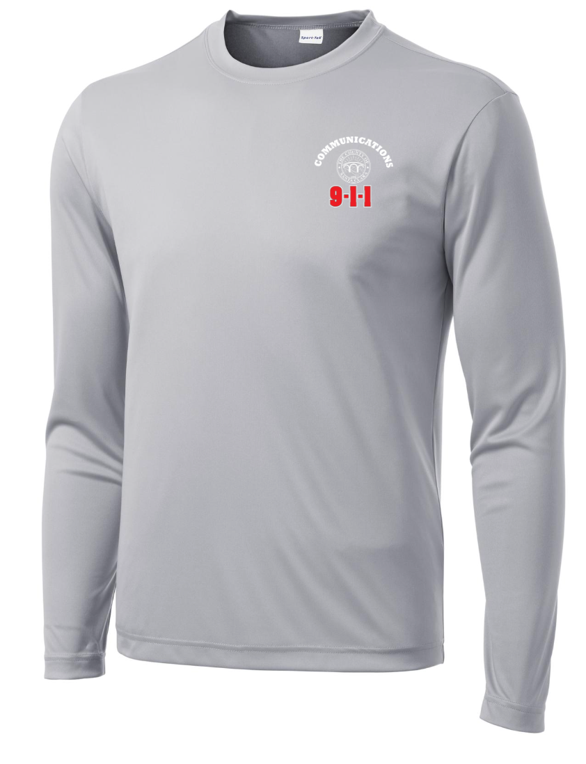 911 Screen Print Front & Back- Sport-Tek Long Sleeve Competitor Tee