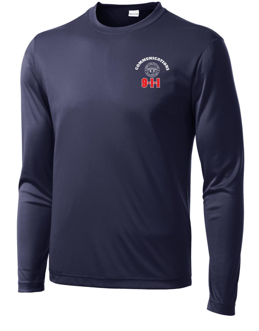 911 Screen Print Front & Back- Sport-Tek Long Sleeve Competitor Tee