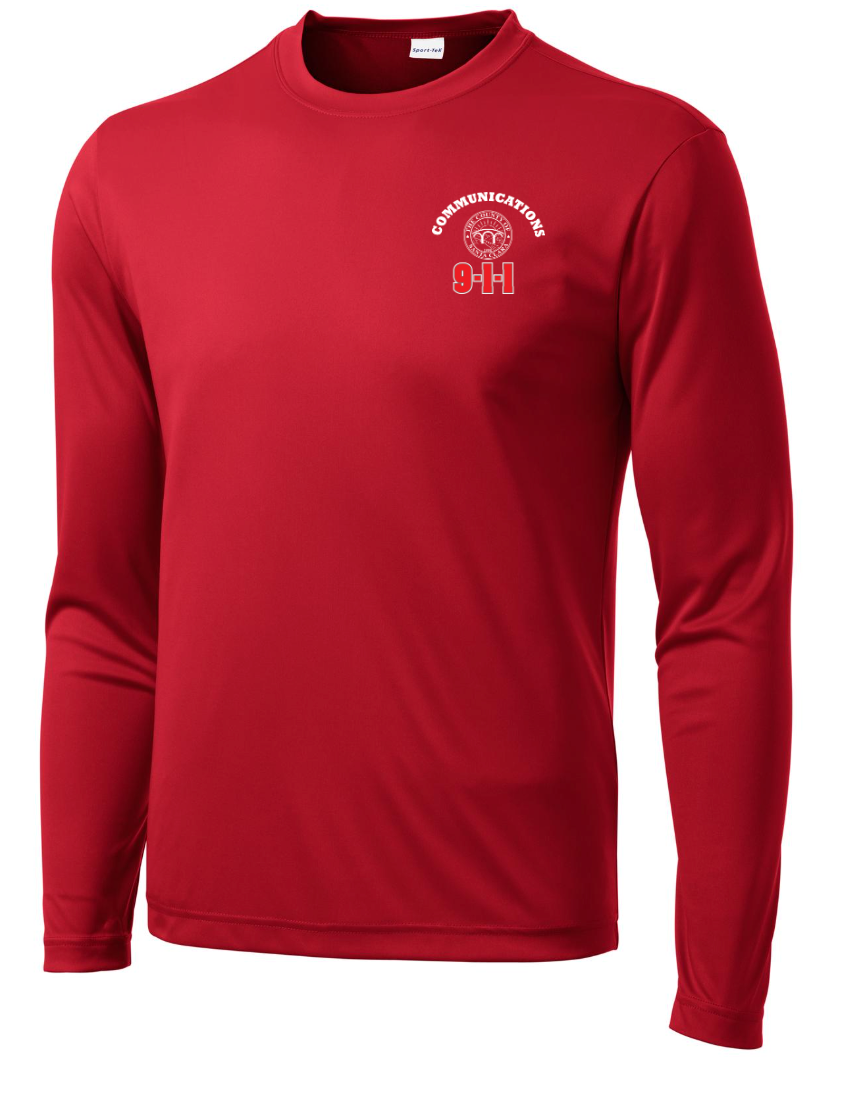 911 Screen Print Front & Back- Sport-Tek Long Sleeve Competitor Tee