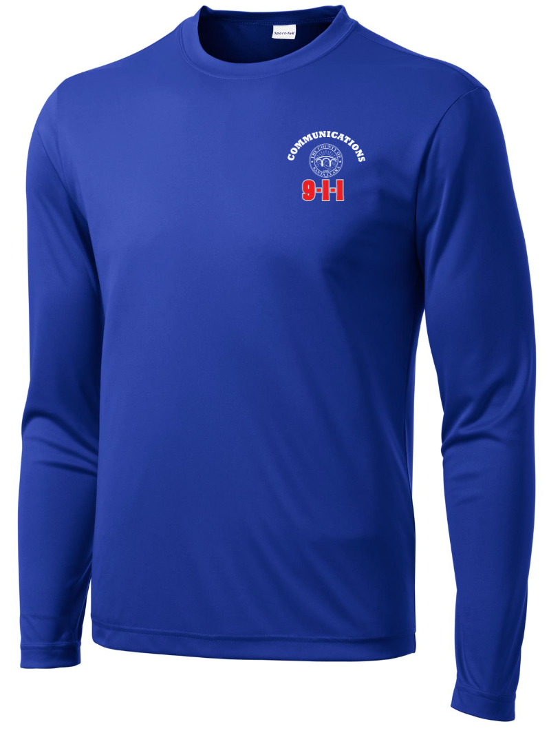 911 Screen Print Front & Back- Sport-Tek Long Sleeve Competitor Tee