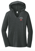 911 Screen Print Front & Back- District Made Ladies Perfect Tri Long Sleeve Hoodie