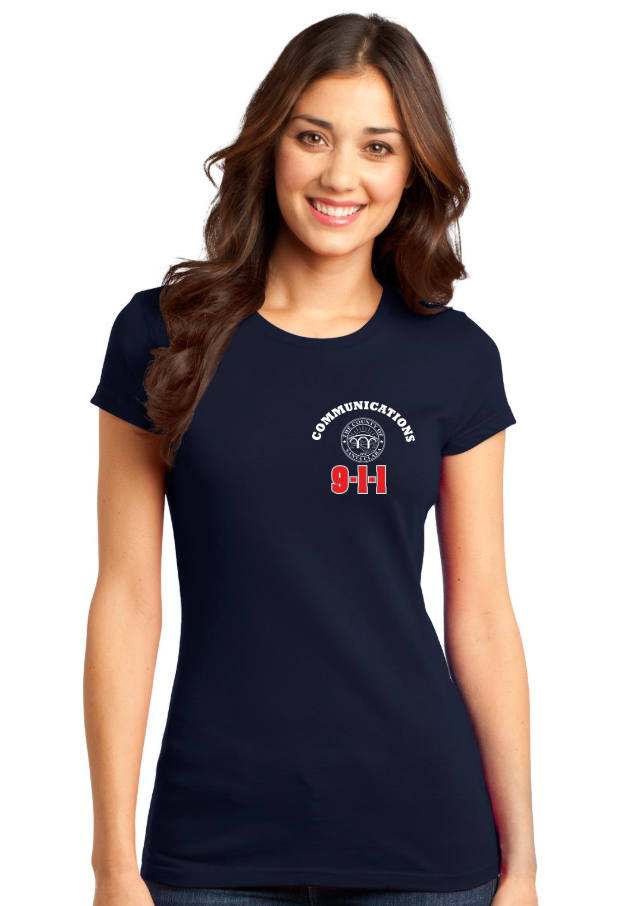 911 Screen Print Front & Back- Ladies District Tee