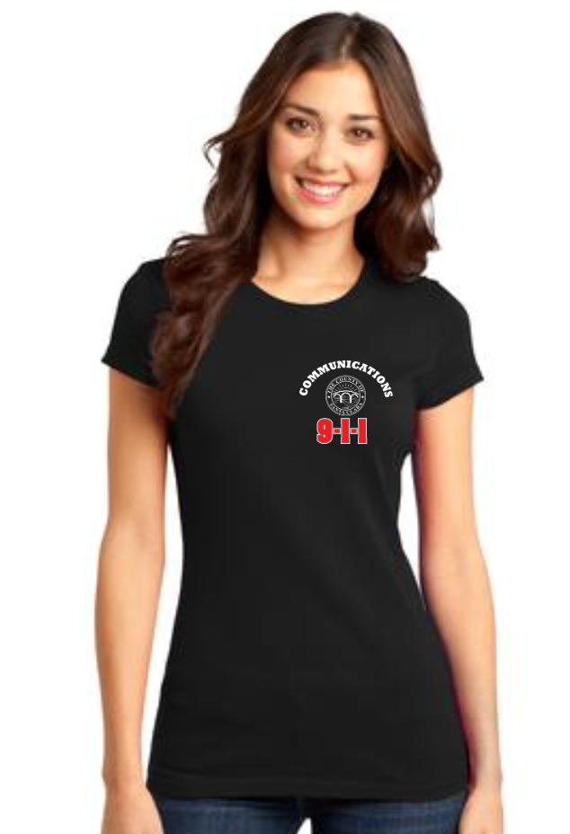 911 Screen Print Front & Back- Ladies District Tee