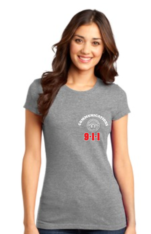 911 Screen Print Front & Back- Ladies District Tee
