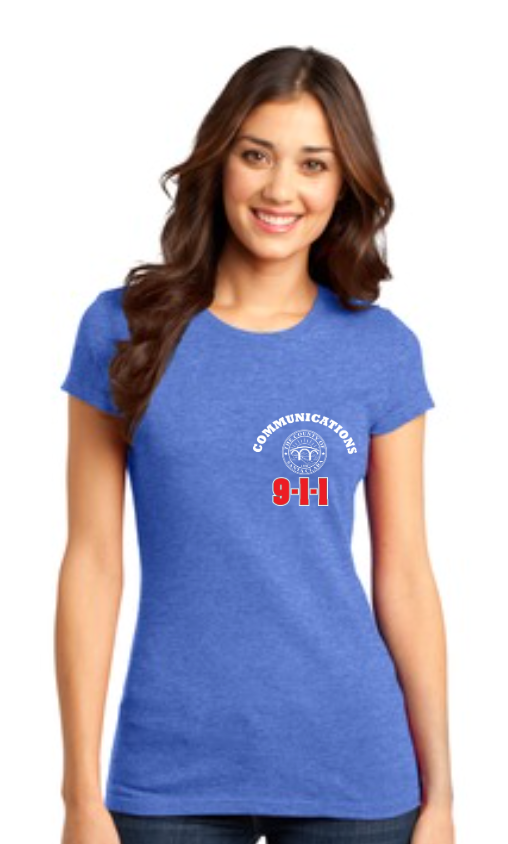 911 Screen Print Front & Back- Ladies District Tee