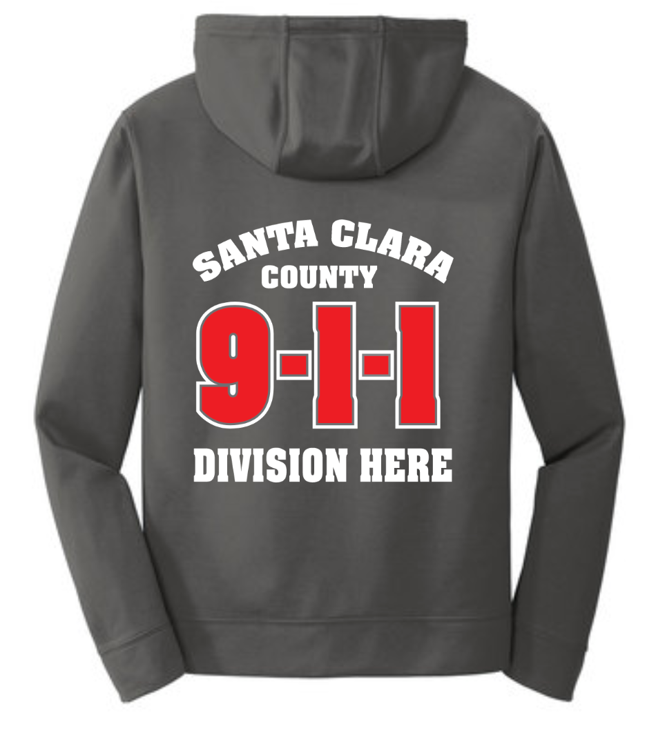 911 Screen Print Front & Back- Performance Fleece Pullover Hoodie