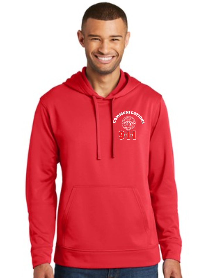 911 Screen Print Front & Back- Performance Fleece Pullover Hoodie
