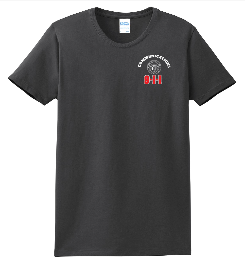 911 Screen Print Front & Back- Ladies Short Sleeve Tshirt