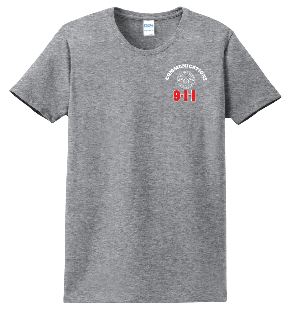 911 Screen Print Front & Back- Ladies Short Sleeve Tshirt