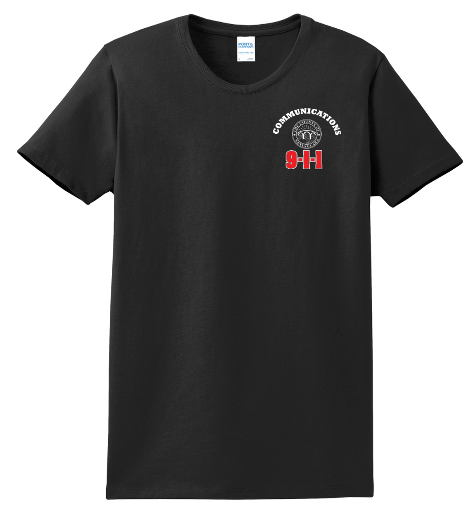 911 Screen Print Front & Back- Ladies Short Sleeve Tshirt