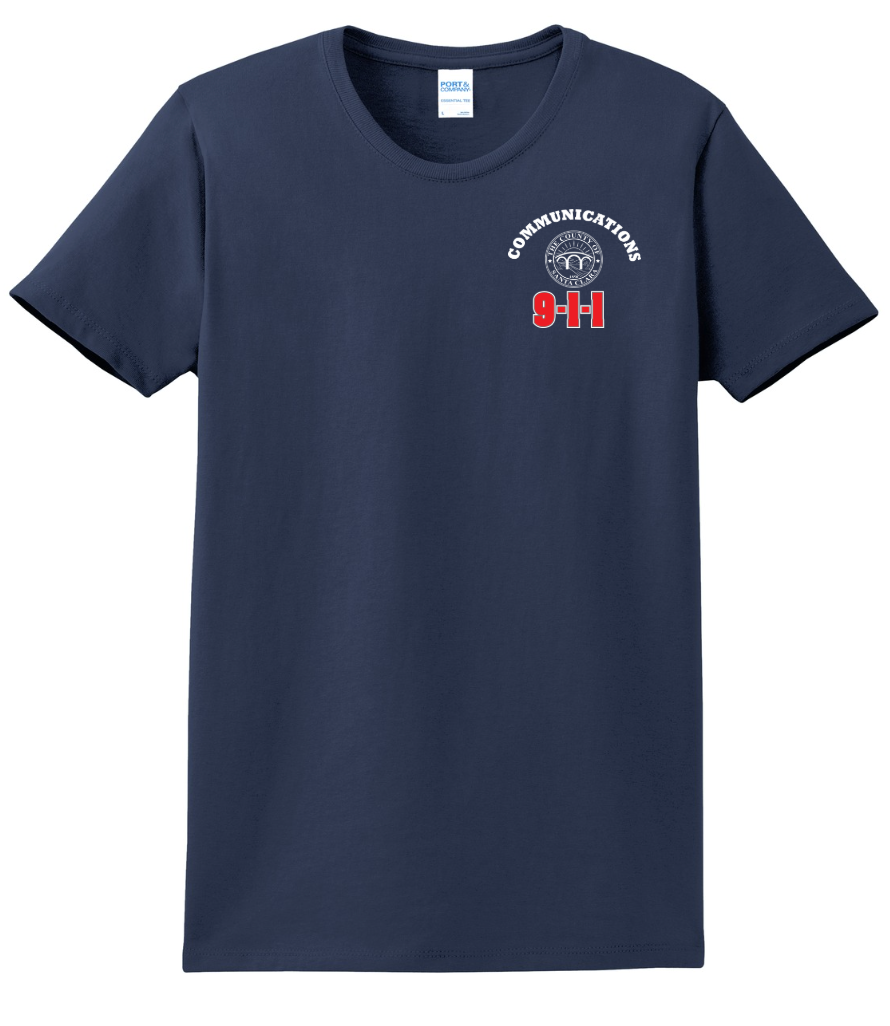 911 Screen Print Front & Back- Ladies Short Sleeve Tshirt