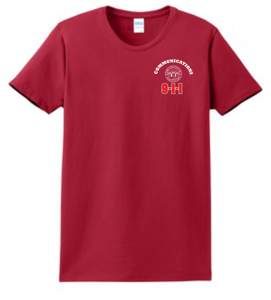 911 Screen Print Front & Back- Ladies Short Sleeve Tshirt