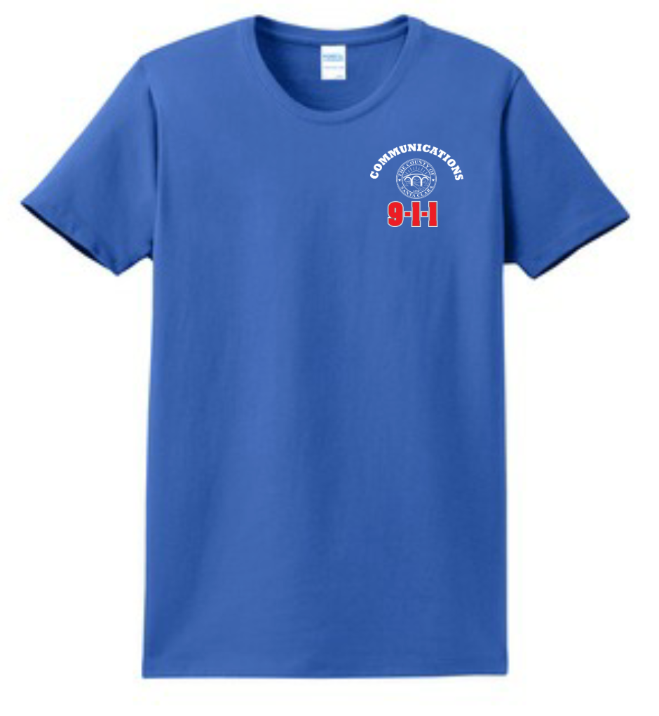 911 Screen Print Front & Back- Ladies Short Sleeve Tshirt