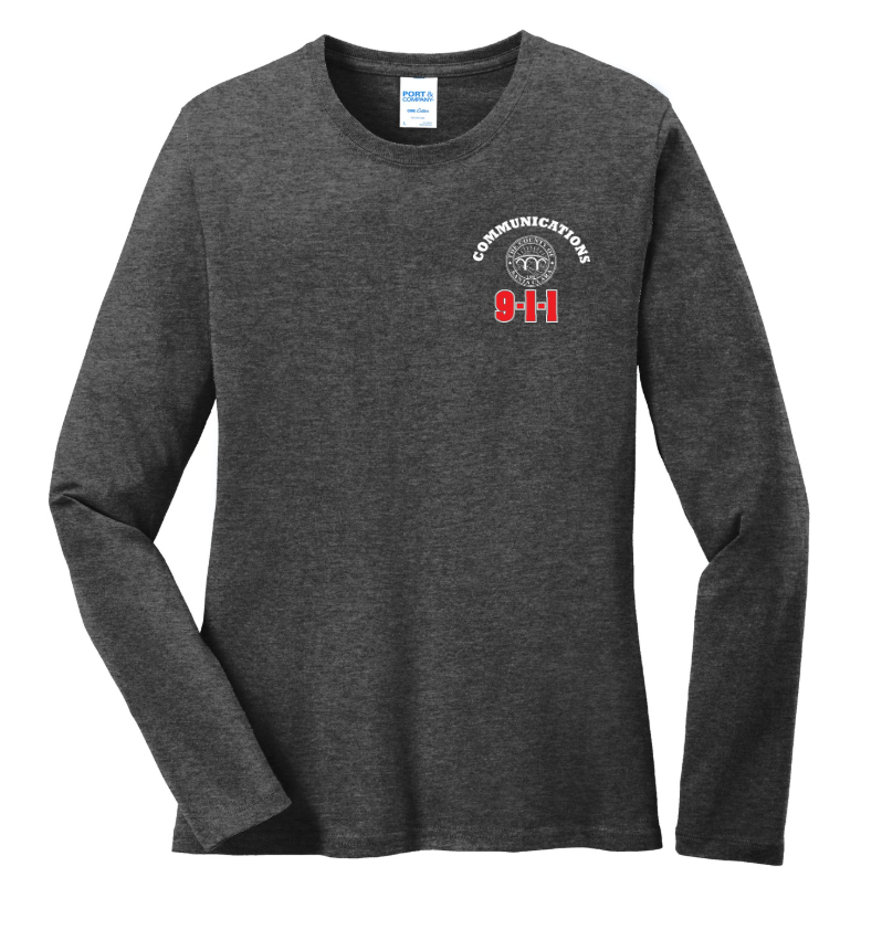 911 Screen Print Front & Back- Ladies Long Sleeve