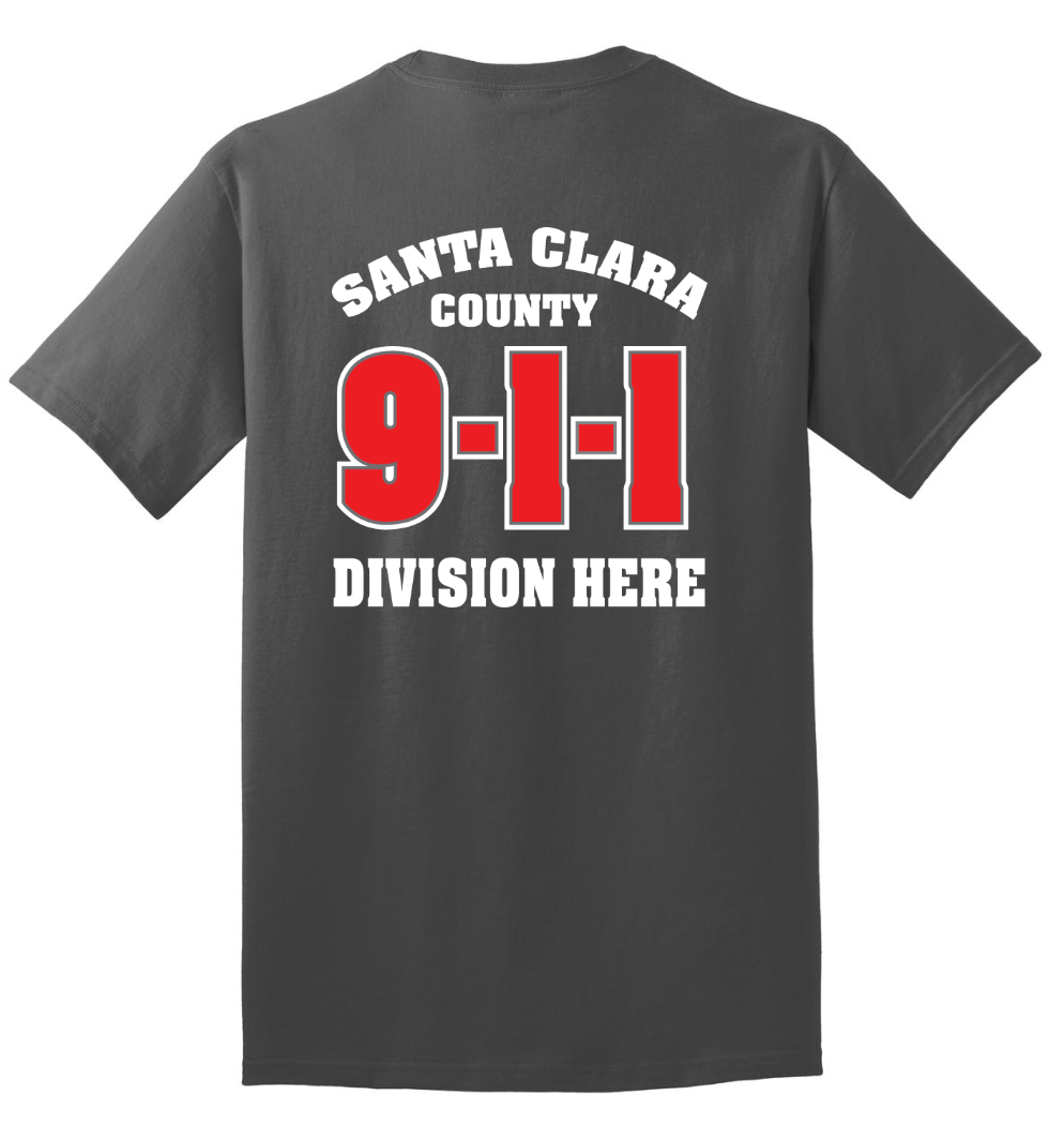 911 Screen Print Front & Back- Short Sleeve Tshirt
