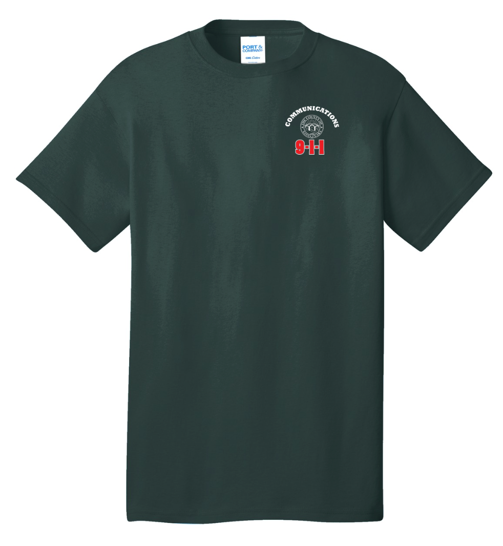 911 Screen Print Front & Back- Short Sleeve Tshirt