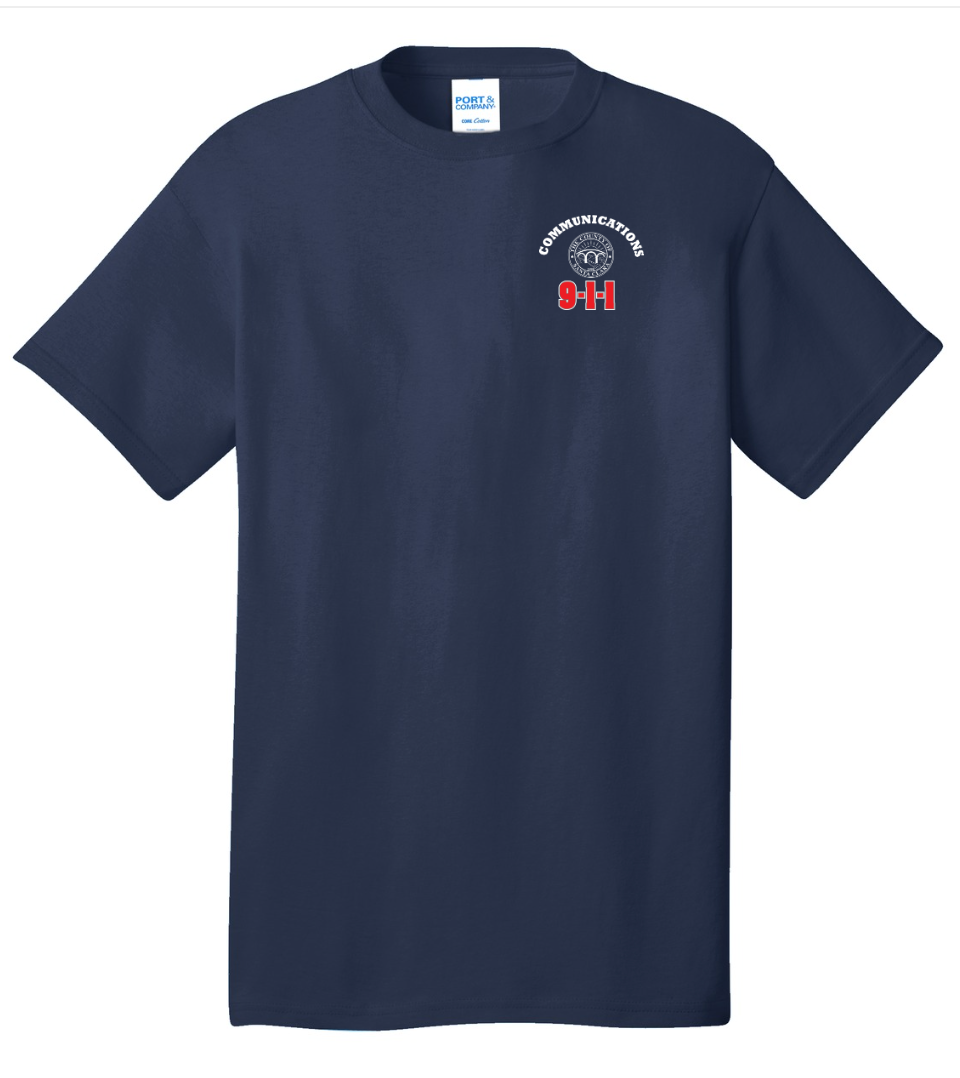 911 Screen Print Front & Back- Short Sleeve Tshirt
