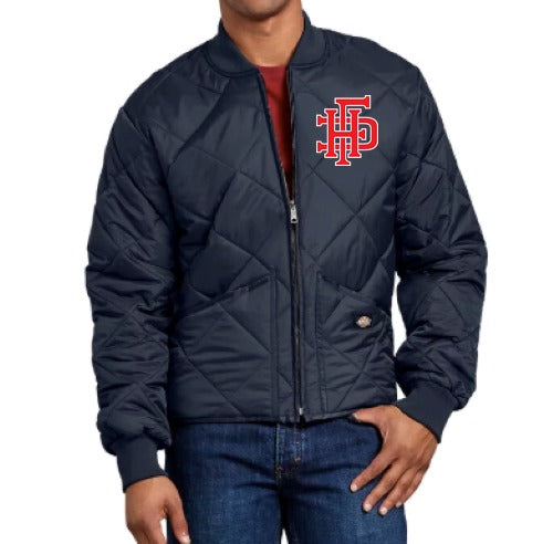 Diamond Quilted Nylon Jacket front