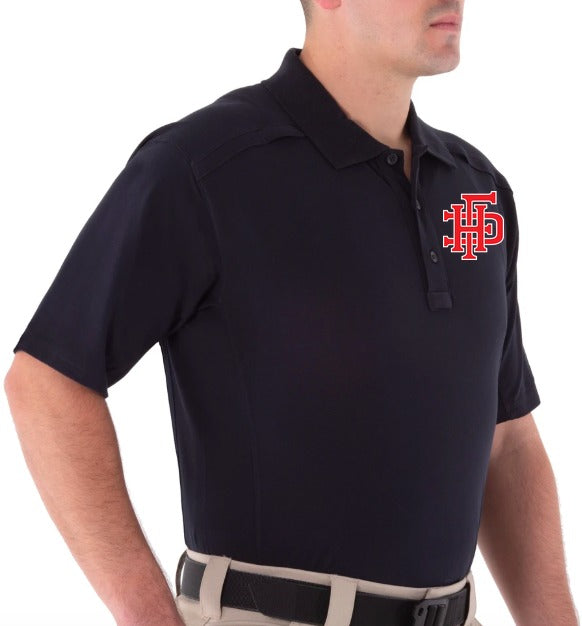 MEN'S COTTON SHORT SLEEVE POLO - PEN POCKET front