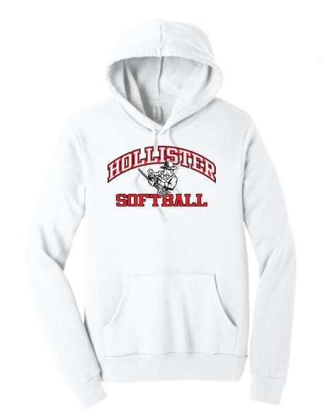 Hollister High School Softball Unisex Sponge Fleece Pullover Hoodie front