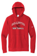 Hollister High School Softball Nike Club Fleece Sleeve Swoosh Pullover Hoodie front