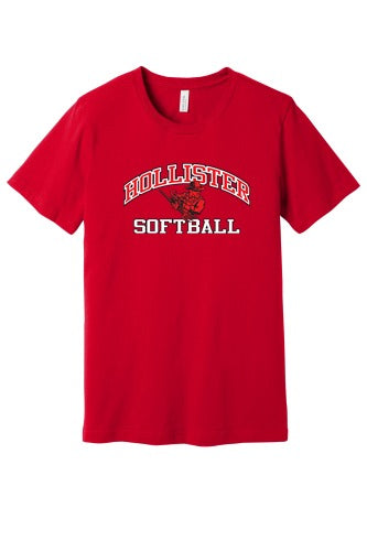 Hollister High School Softball Unisex Jersey Short Sleeve Tee front