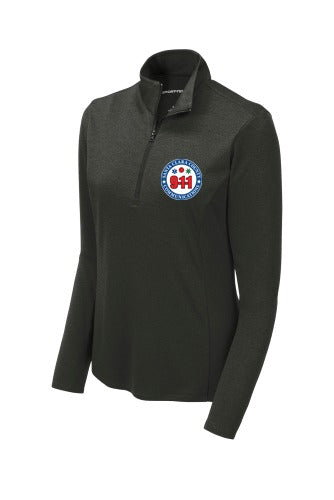 911 Embroidered Ladies Endeavor 1/4-zip Pullover front
