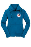 911 Embroidered Ladies Sport-wick Stretch Full-zip Jacket front