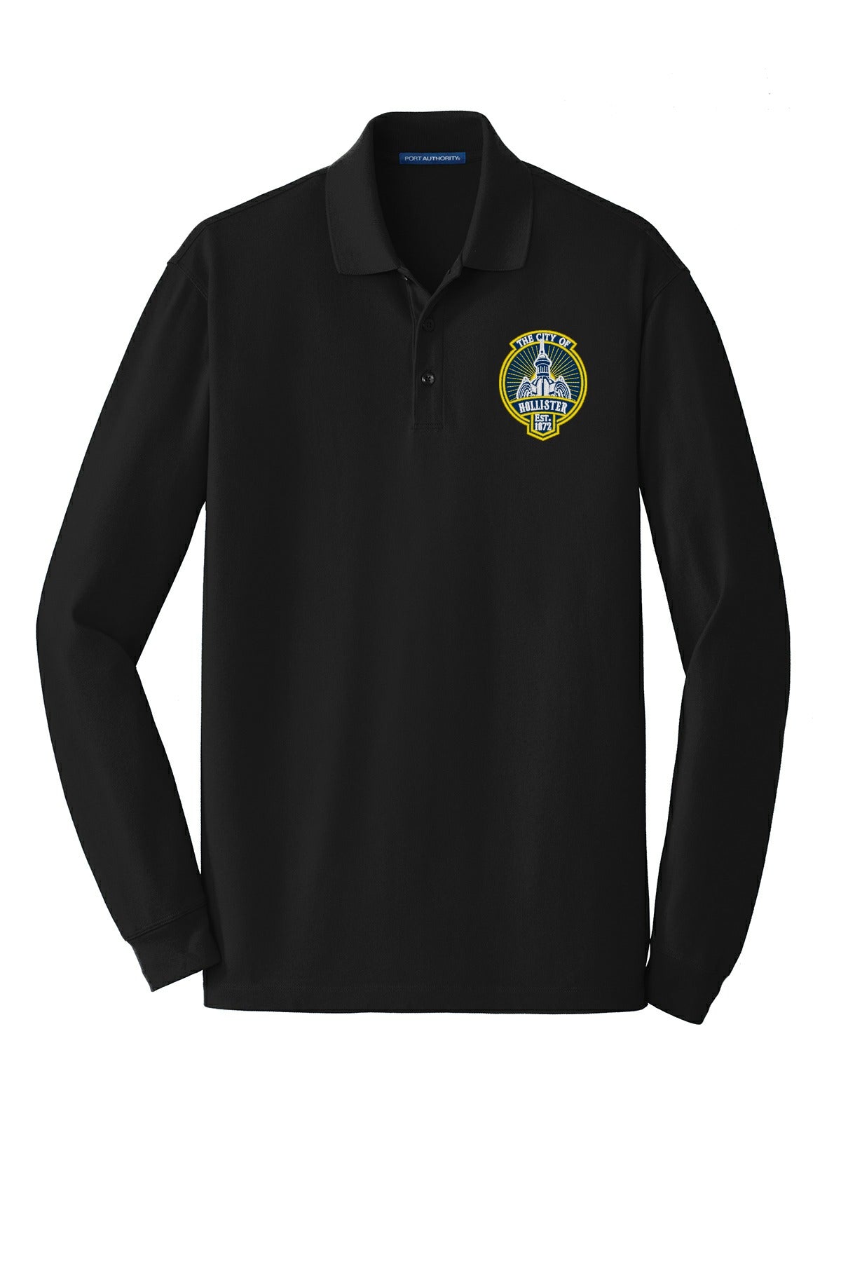 Port Authority EZCotton Long Sleeve Polo front