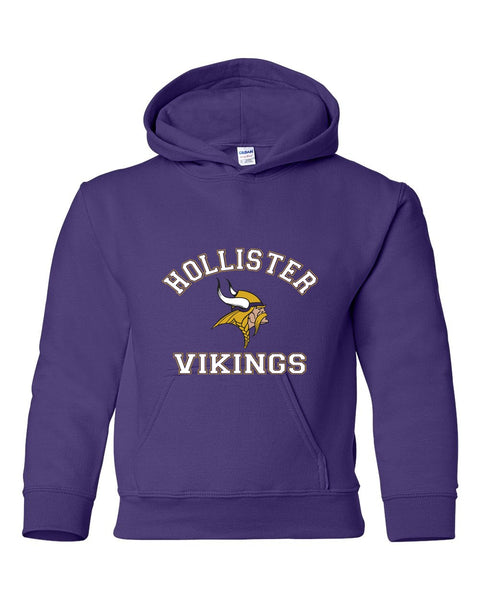 Hollister Vikings Youth Heavy Blend Hooded Sweatshirt front