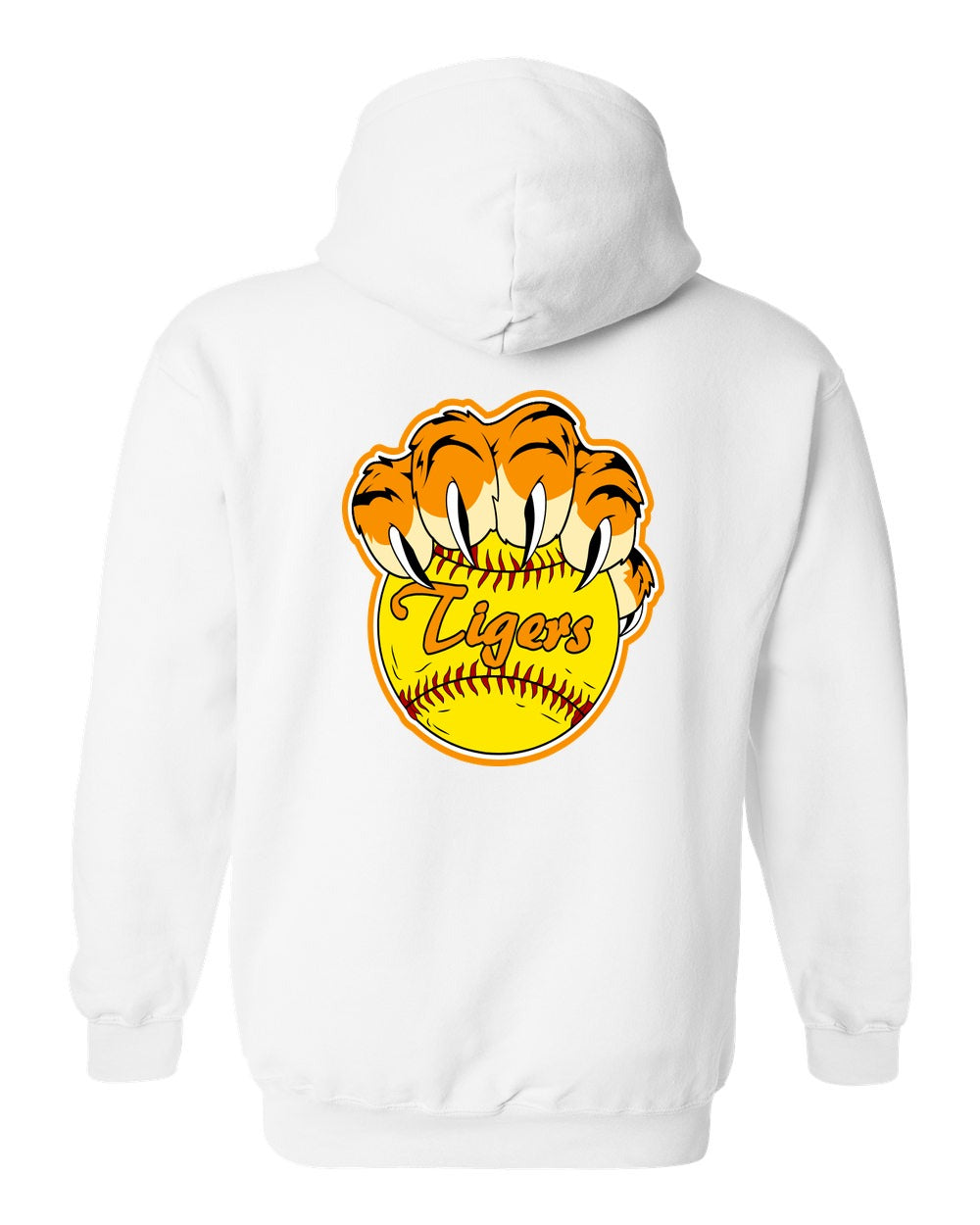 Softball- Gildan Heavy Blend Hooded Sweatshirt back
