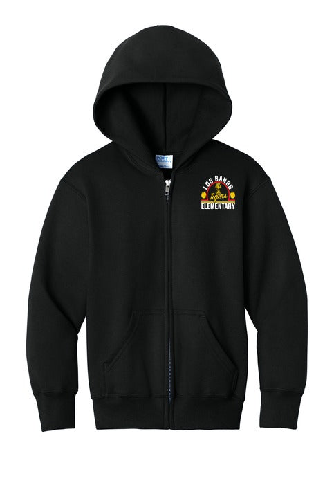 Los Banos Elementary Youth Full-zip Hooded Sweatshirt front