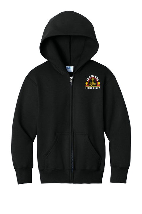 Los Banos Elementary Youth Full-zip Hooded Sweatshirt front