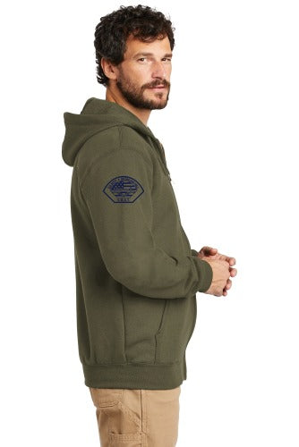 Carhartt Midweight Hooded Zip-Front Sweatshirt - Morgan Hill PD sleeveleft