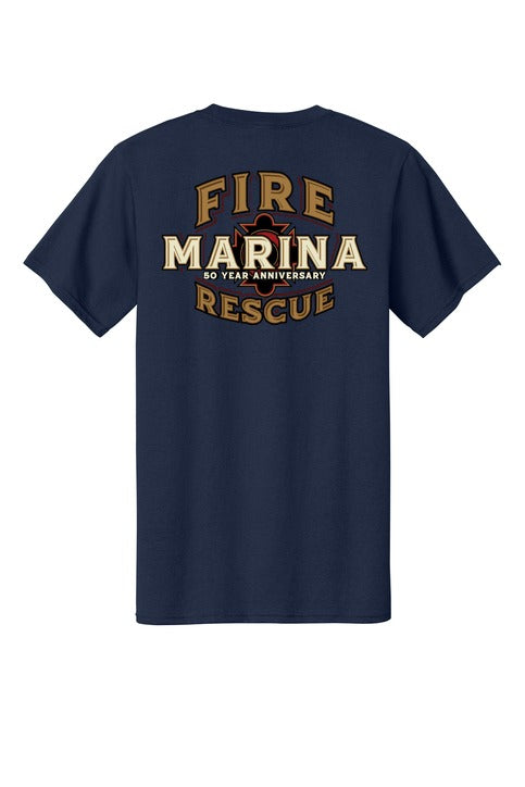 Marina Fire 50 Years- Tall Essential T-shirt back