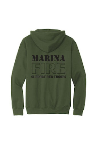Marina Fire Pullover Hooded Sweatshirt back