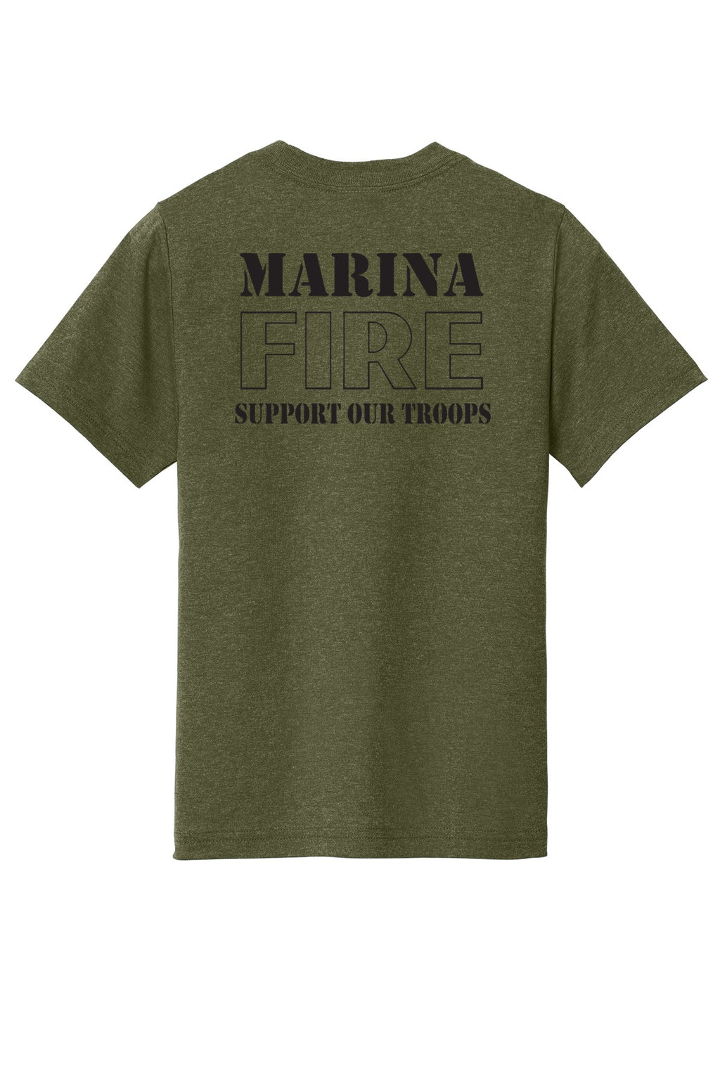 Marina Fire Youth Tri-blend Tee back