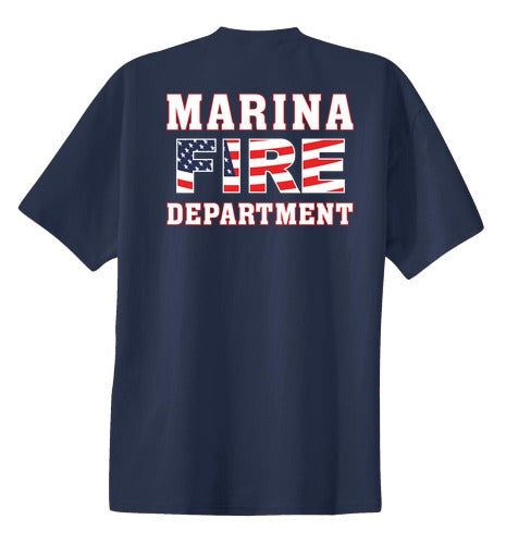 Marina Fire Department Essential T-shirt back