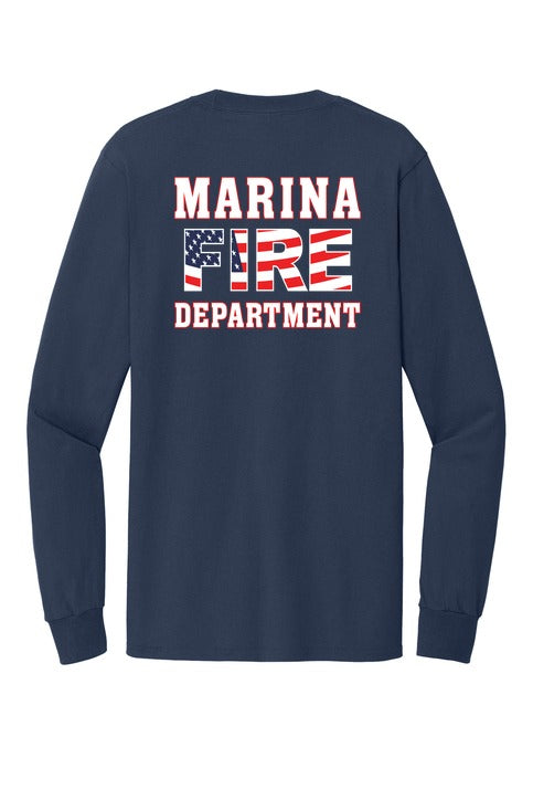Marina Fire Department Tall Long Sleeve Essential T-shirt back