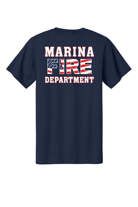 Marina Fire Department Tall Essential T-shirt back