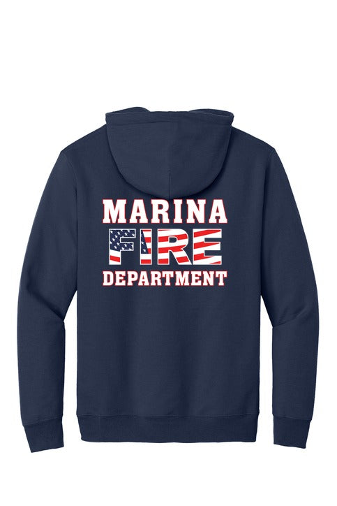 Marina Fire Department Ultimate Pullover Hooded Sweatshirt back