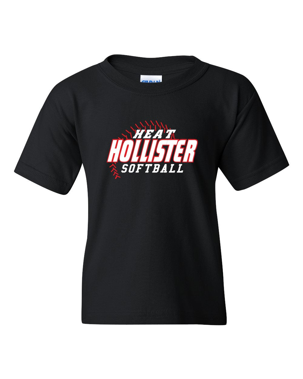 Hollister Heat Softball Youth Heavy Cotton T Shirt front