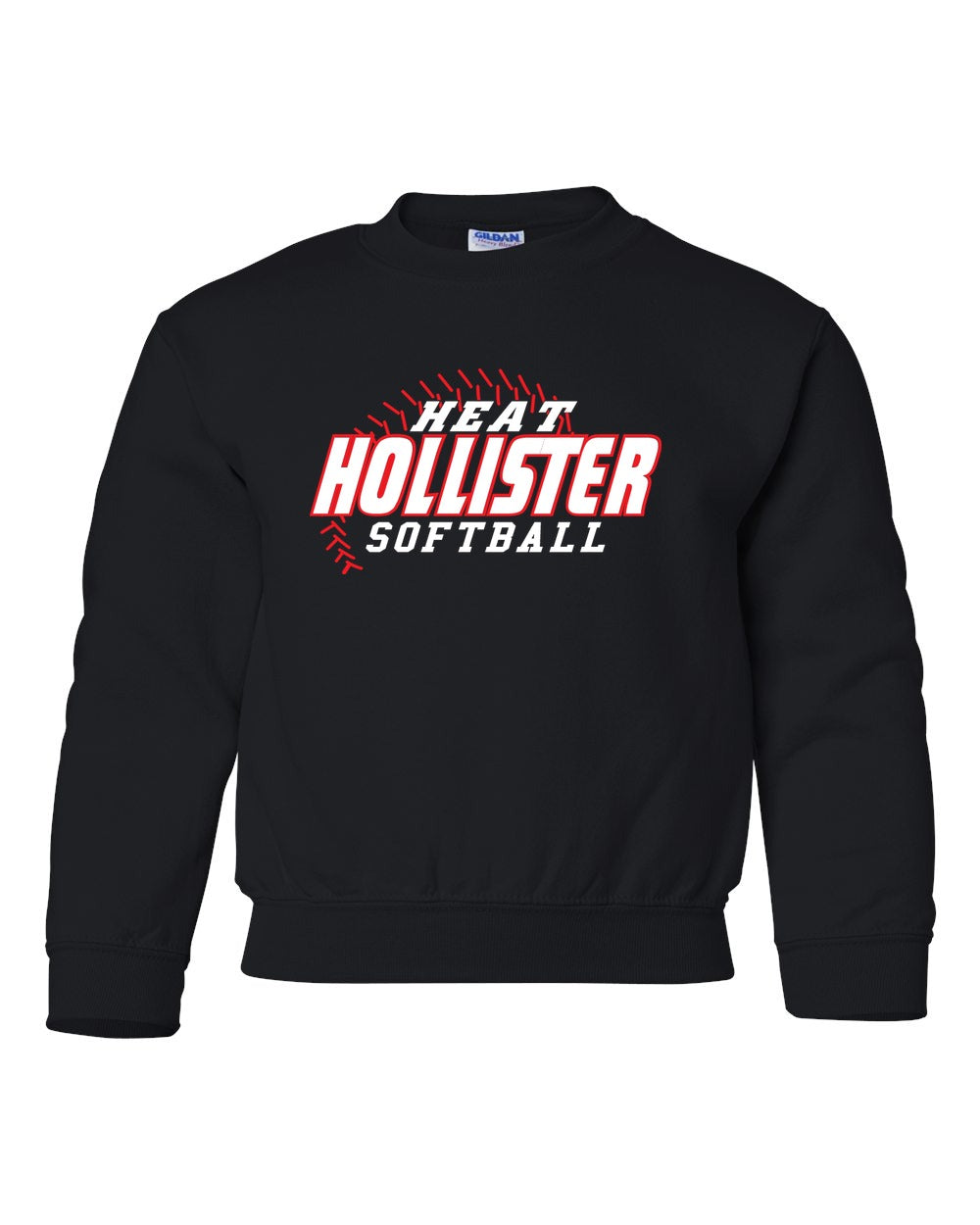 Hollister Heat Softball Youth Heavy Blend Crewneck Sweatshirt front