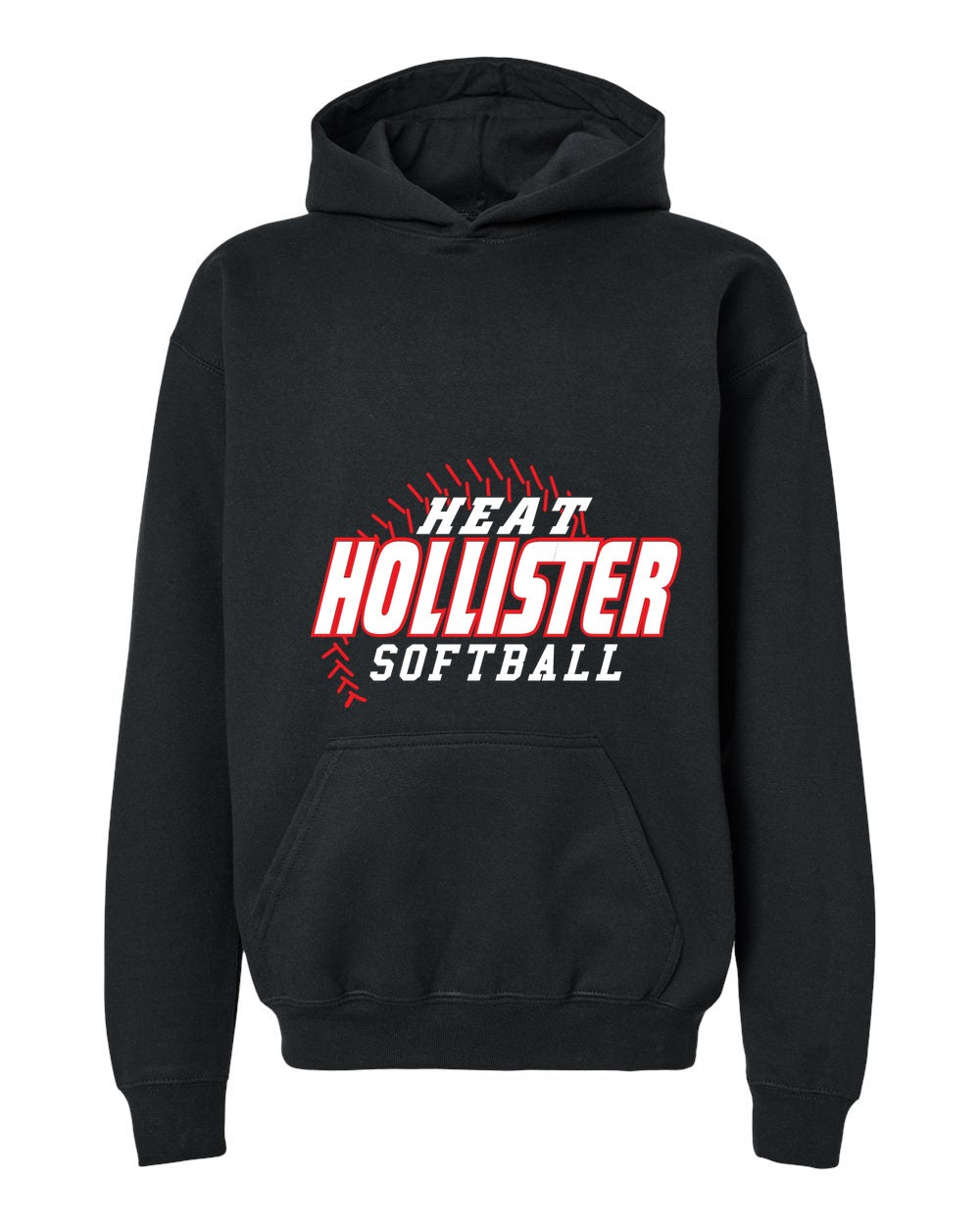 Hollister Heat Softball Youth Midweight Fleece Hoodie front