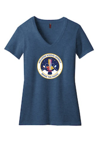 Hollister School District Women's Perfect Blend Cvc V-neck Tee front