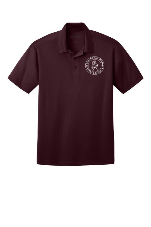 Rancho San Justo Staff Silk Touch Performance Polo front