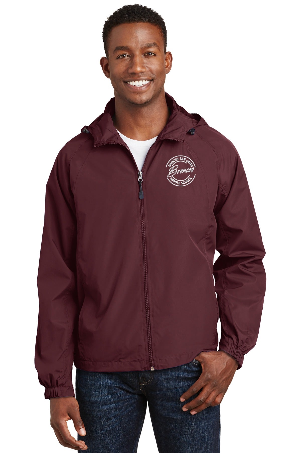Rancho San Justo Staff Hooded Raglan Jacket front