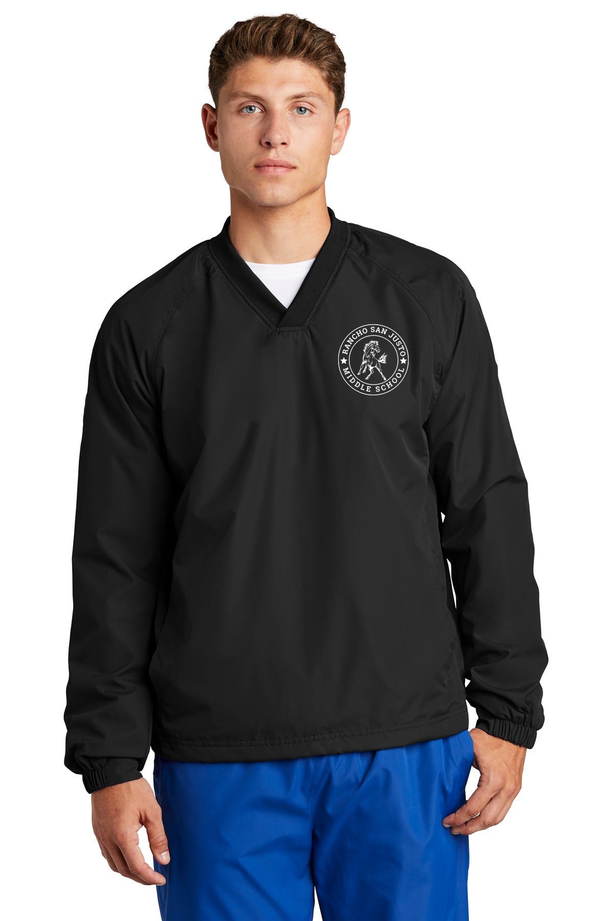 Rancho San Justo Staff V-neck Raglan Wind Shirt front