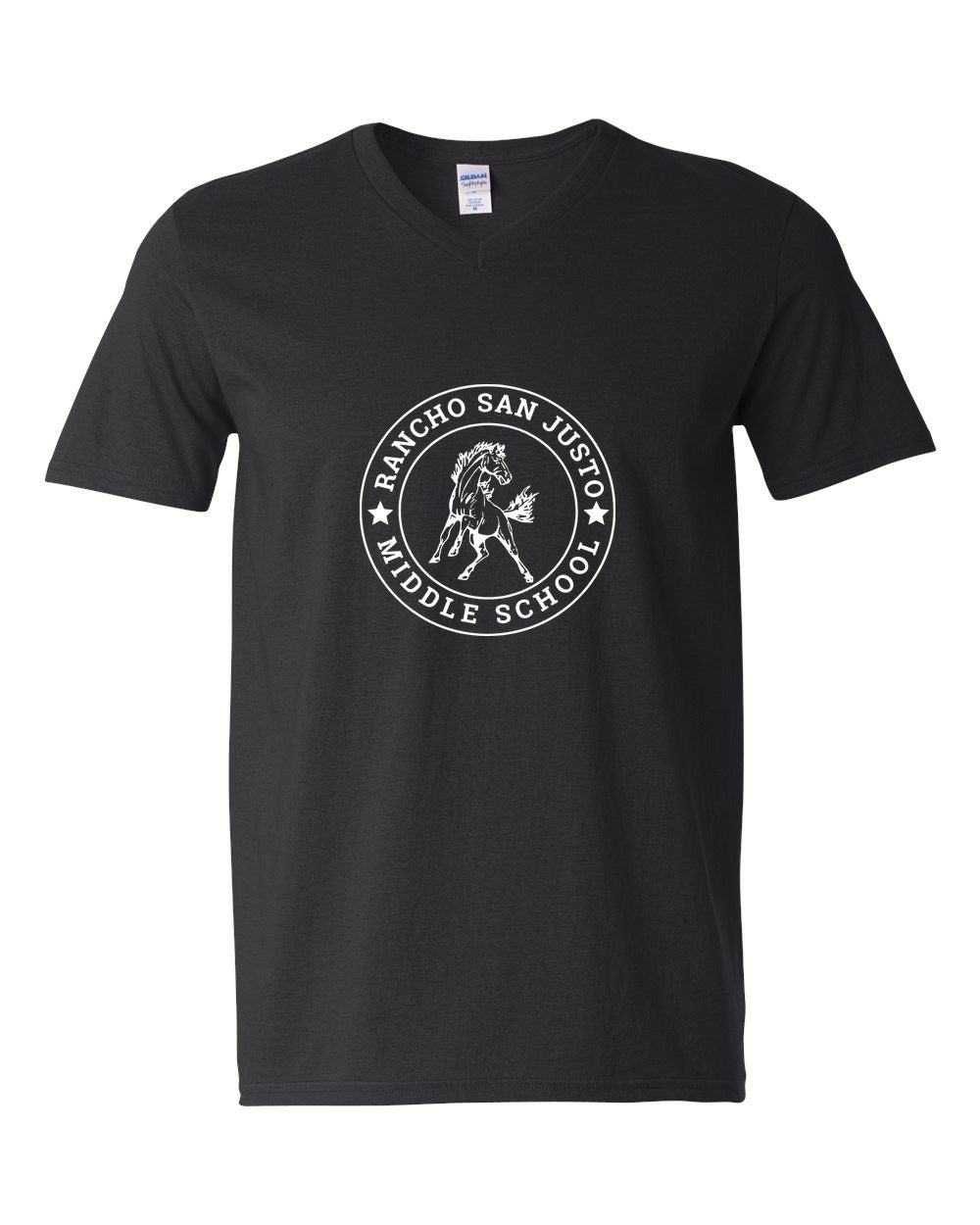 Rancho San Justo Staff V-neck T-shirt front